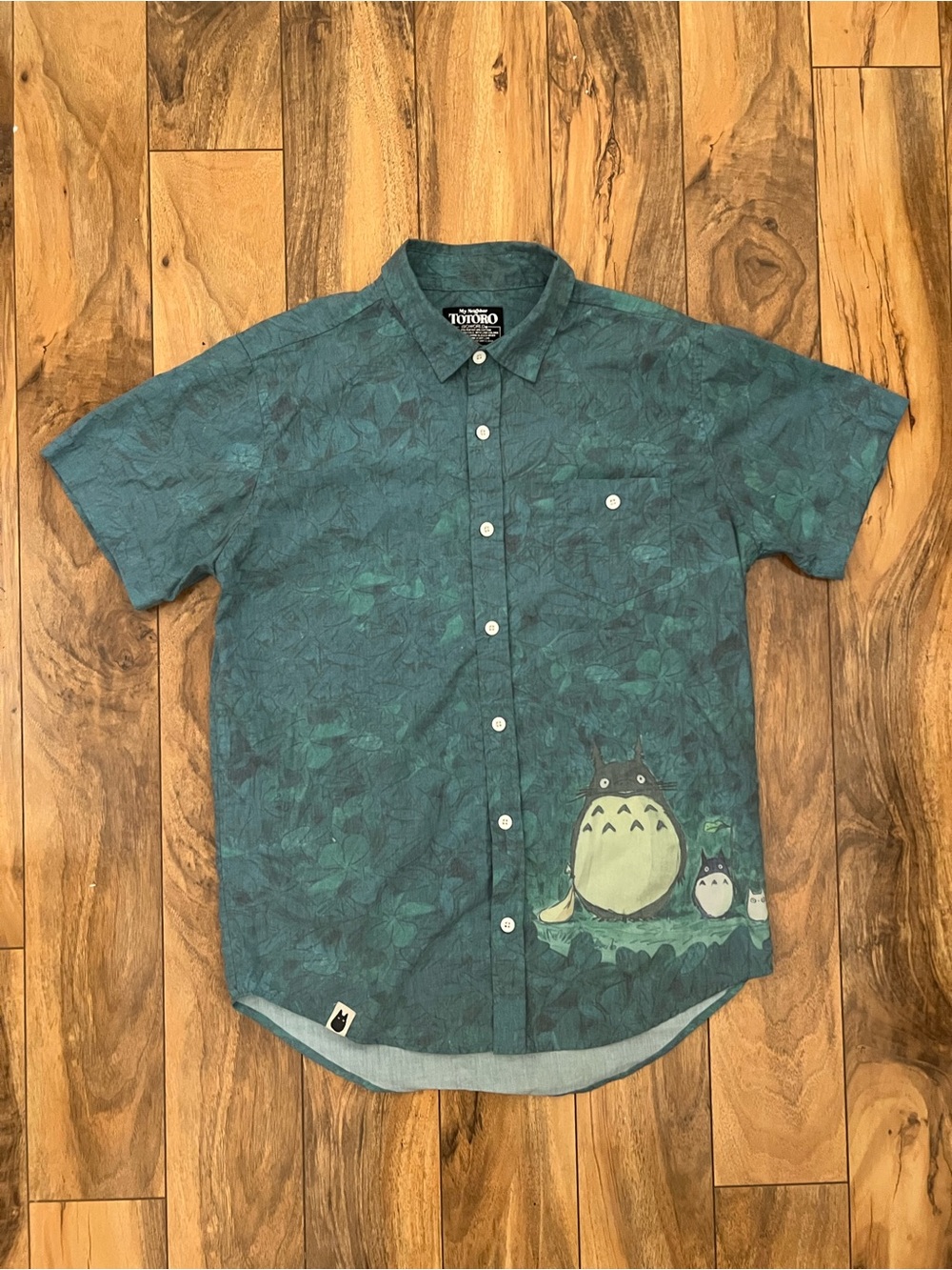 Studio Ghibli My Neighbor Totoro 30th Anniversary Painted Leaves Woven Shirt